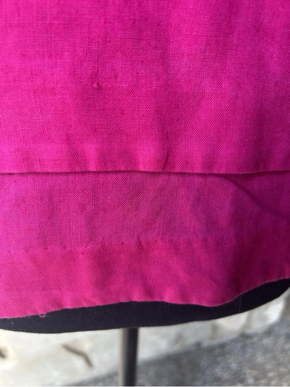 Chico's Linen Jacket Size 1 Medium Hot Pink Open Front‎ Waterfall